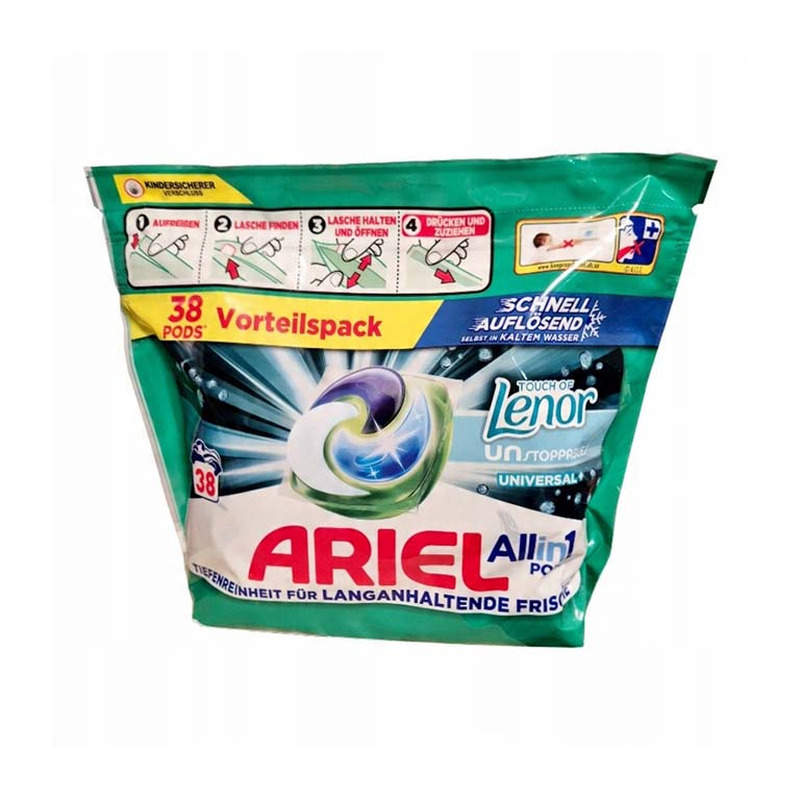 Pesugeelkapslid Touch of Lenor Universal 38pk, ARIEL