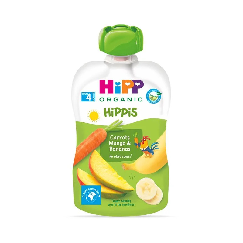 Mangopüree banaani õuna ja porgandiga ÖKO peale 4.k, HIPP,