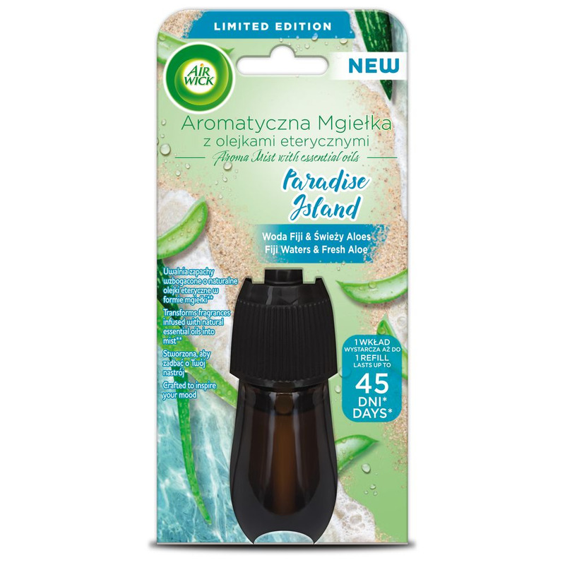 Õhuvärskendaja Essential Mist Fiji&Aloe täide, AIR WICK, 20 ml