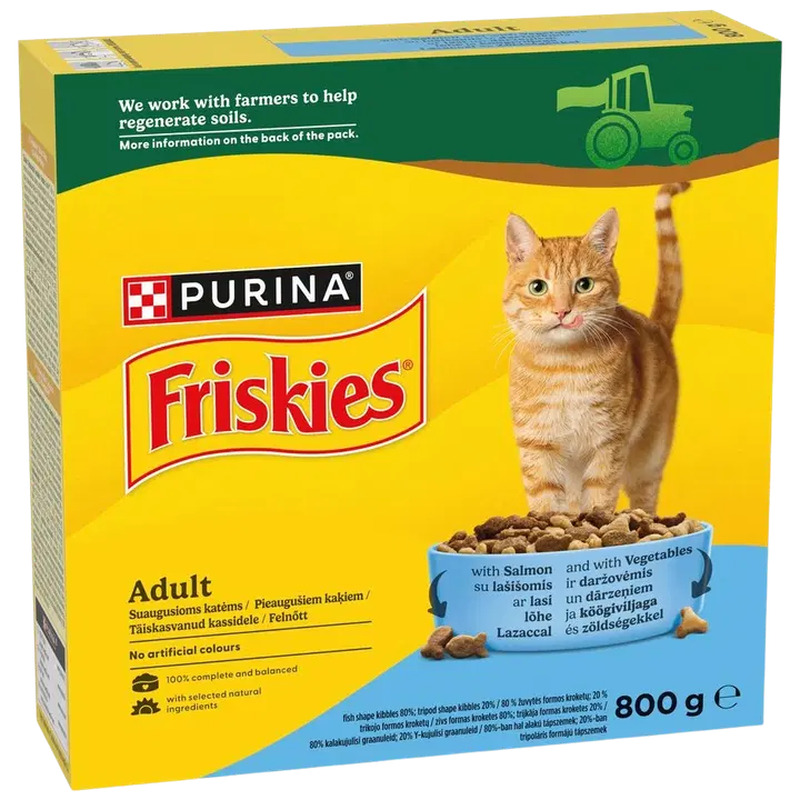 Friskies kuiv kassitoit lõhe ja juurviljad 800g