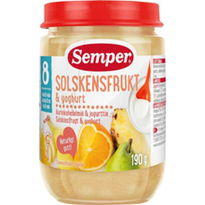 Smper puuvilja-jogurti püree 190 g, alates 8-elukuust