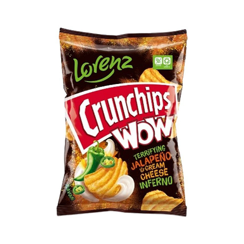 LORENZ CRUNCHIPS WOW kartulikrõpsud jalapeno ja toorjuustuga 110g