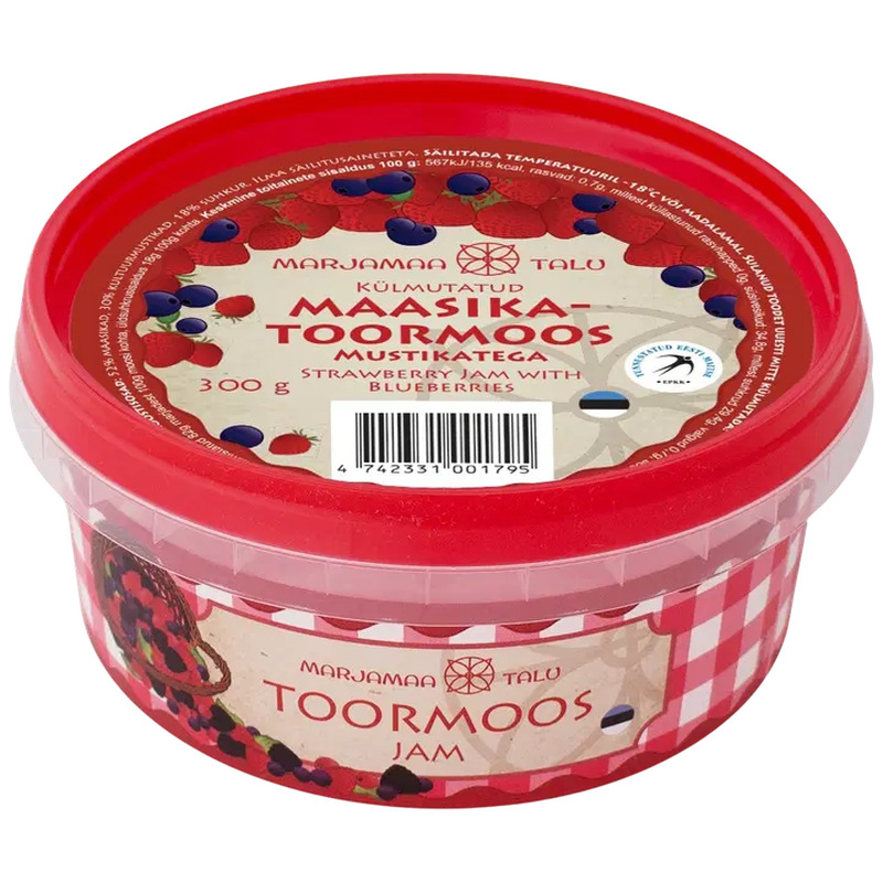 Maasikatoormoos mustikatega, MARJAMAA TALU, 300 g