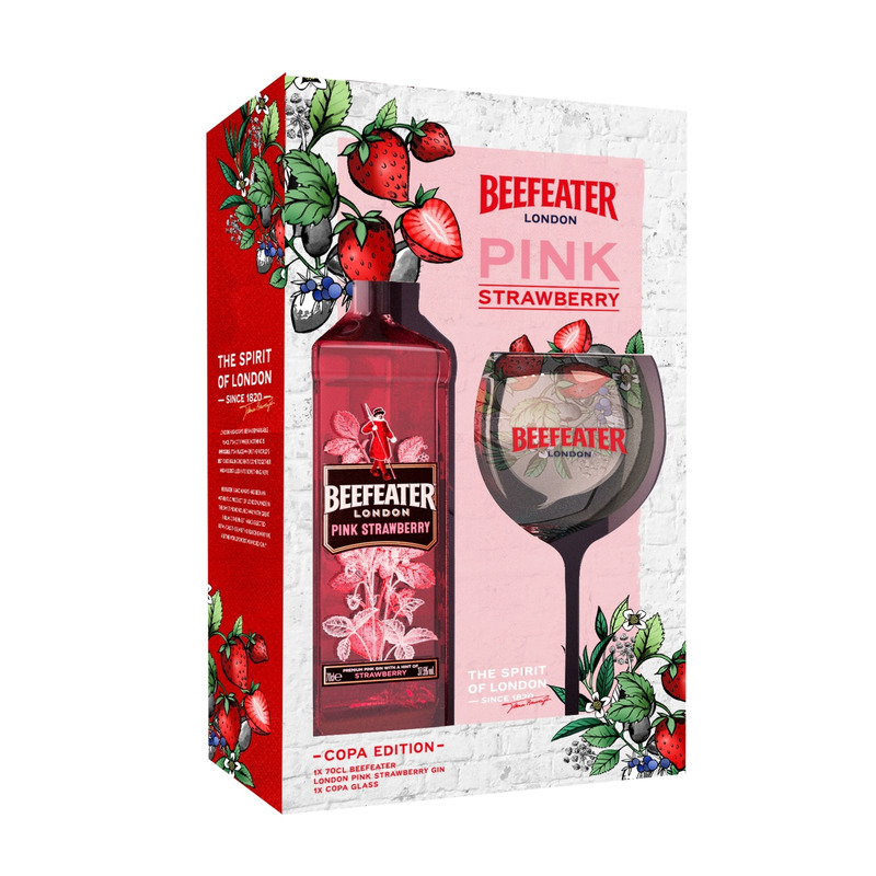 BEEFEATER Gin Pink Strawberry 37,5% 70cl+klaas(karbis)