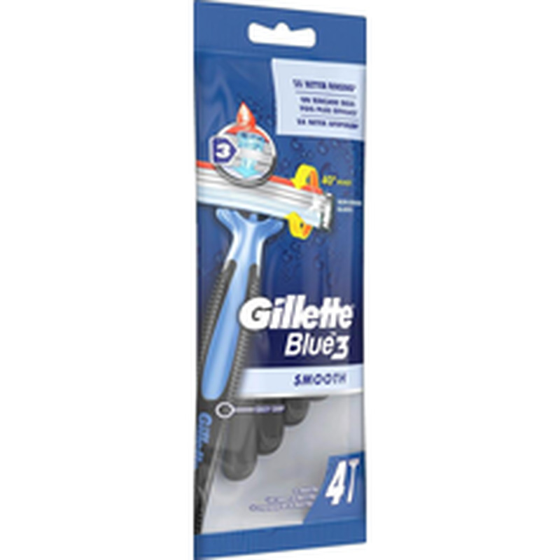 Raseerijad Blue3 Smooth, GILETTE, 4 tk