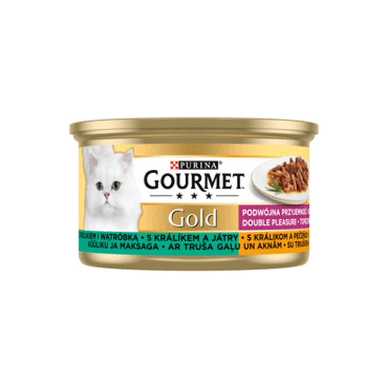 Kassikons.GOURMET GOLD küülik.-maks.85g