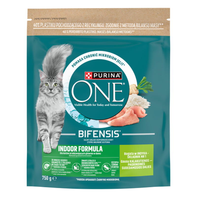Kassitoit Indoor Formula kalkuniga Purina One 750g