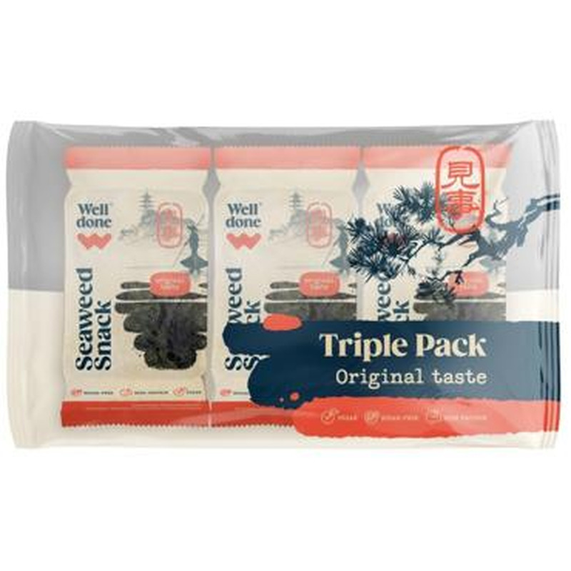 Merevet.snäkk original WELL DONE 3x4g