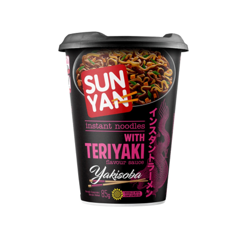 Kiirnuudlid Sun Yan Yakisoba teryaki maitsekastmega 85g