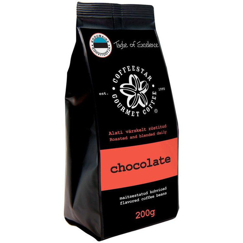 Coffeestar maitsestatud kohvioad šokolaadi 200g