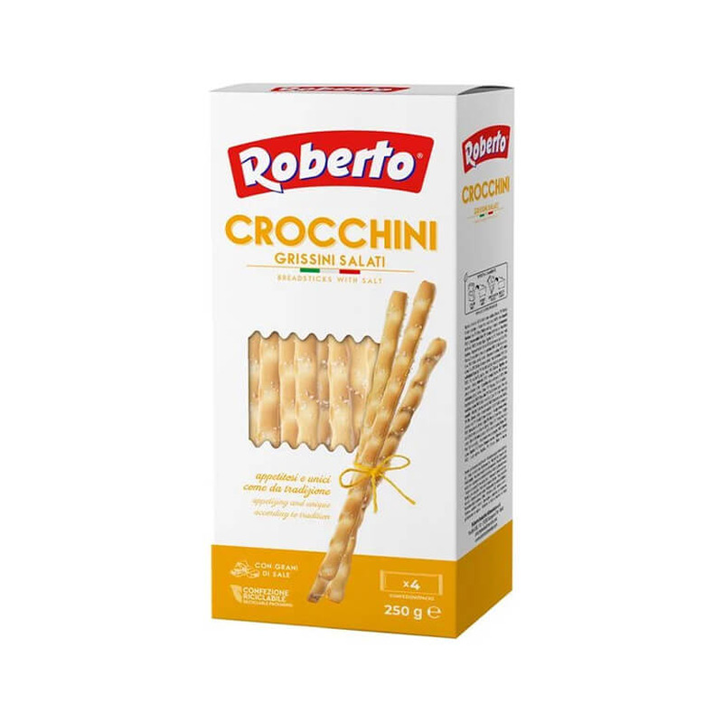 Grisiinid päevalilleõli ja soolakristallidega, ROBERTO, 250 g