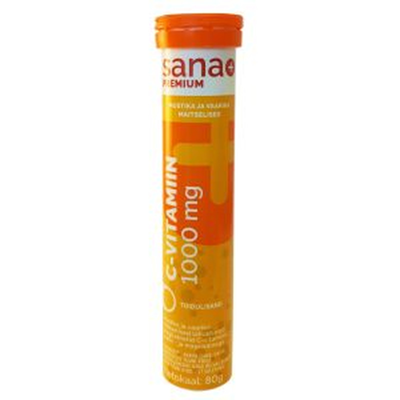 Sana+joogitabletid C-vitamiin 1000mg 80g