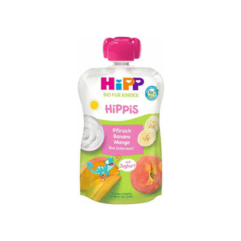 Org.püree virsik.ban.mang.HIPP 100g 6k