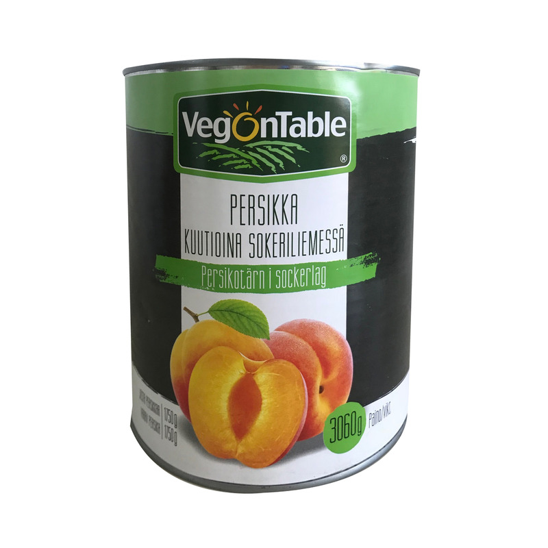 VEGONTABLE Virsikukuubikud suhkruleemes 3,06kg