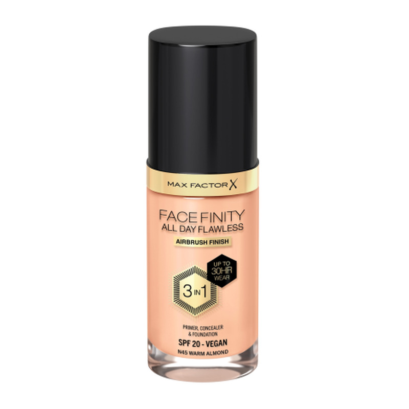 Jumestuskreem Facefinity All Day Flawless 3in1 N45 Warm Almond 30ml