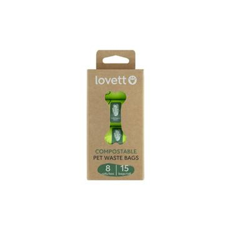 Koera väljaheite kotid LOVETT 8x15 tk