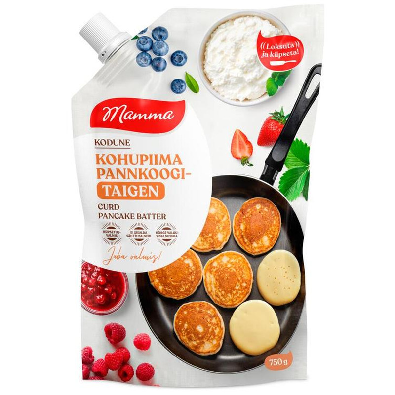 Mamma Kohupiima Pannkoogitaigen 750 G