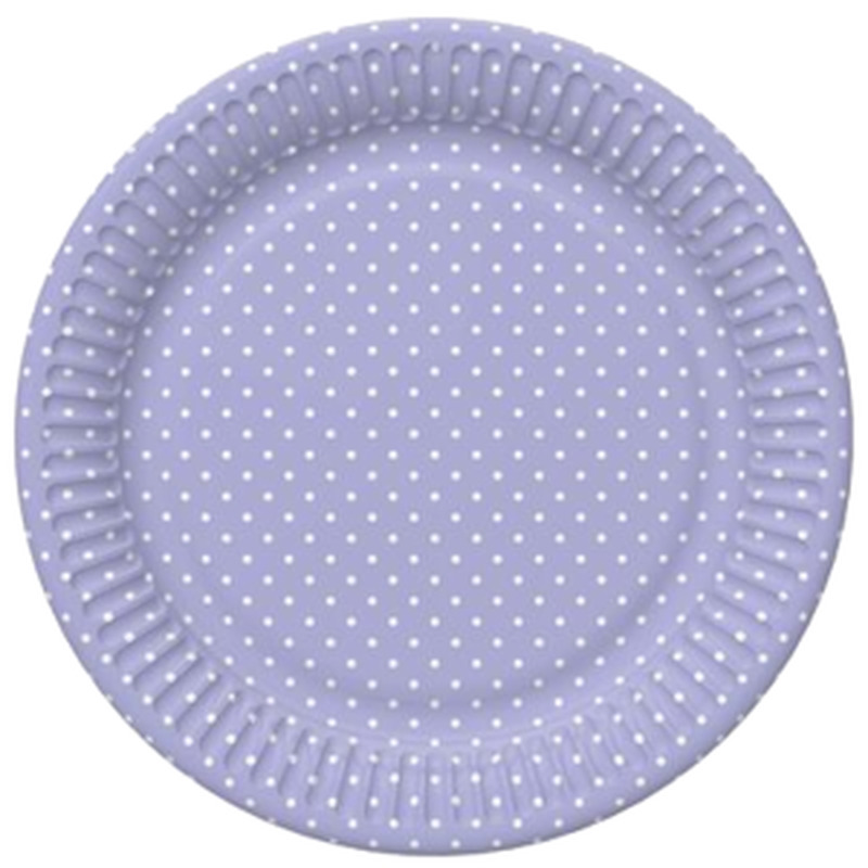 Daisy papptaldrik Lilla täpp 18cm 8tk