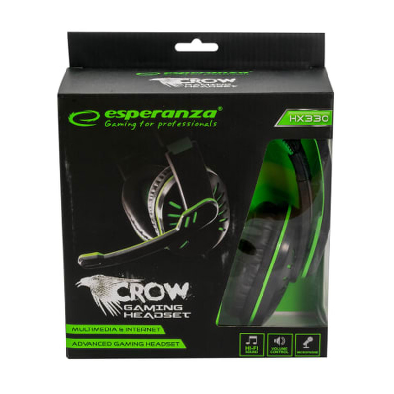 Mängija kõrvaklapid "Crow" (punane), värvi ja kujundus võivad erineda