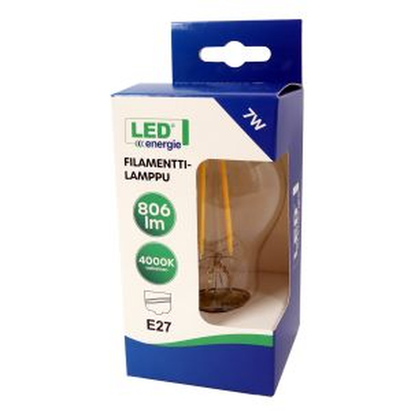 LED lamp E27 A60 7W 806lm Filament Energy