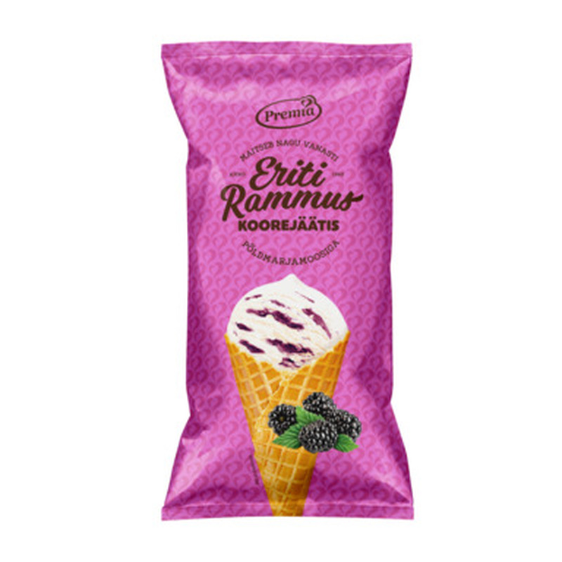 PREMIA Eriti Rammus põldmarjamoosiga koorejäätis 200ml/110g