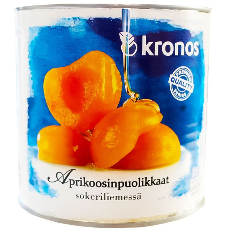 KRONOS Poolikud aprikoosid kerges siirupis 2,6kg