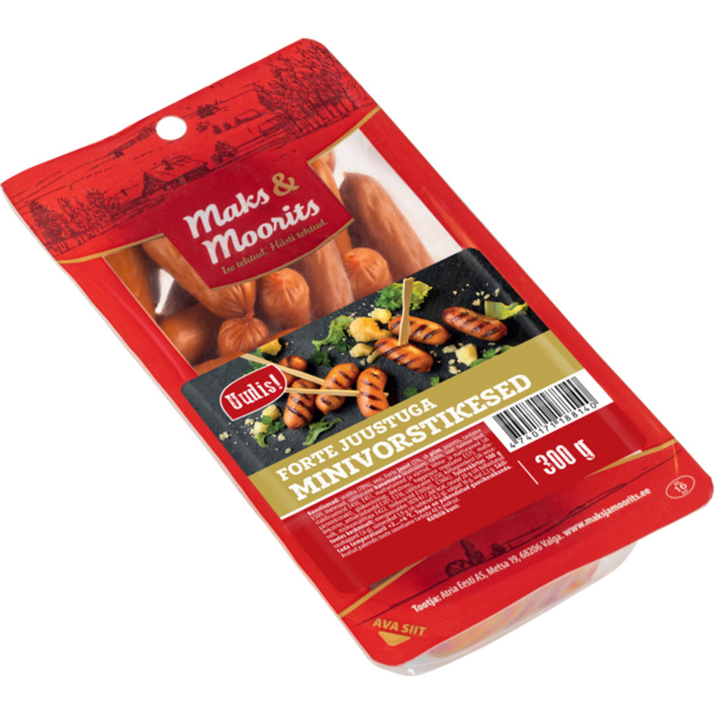 Minivorstikesed Forte juustuga, MAKS & MOORITS, 300 g
