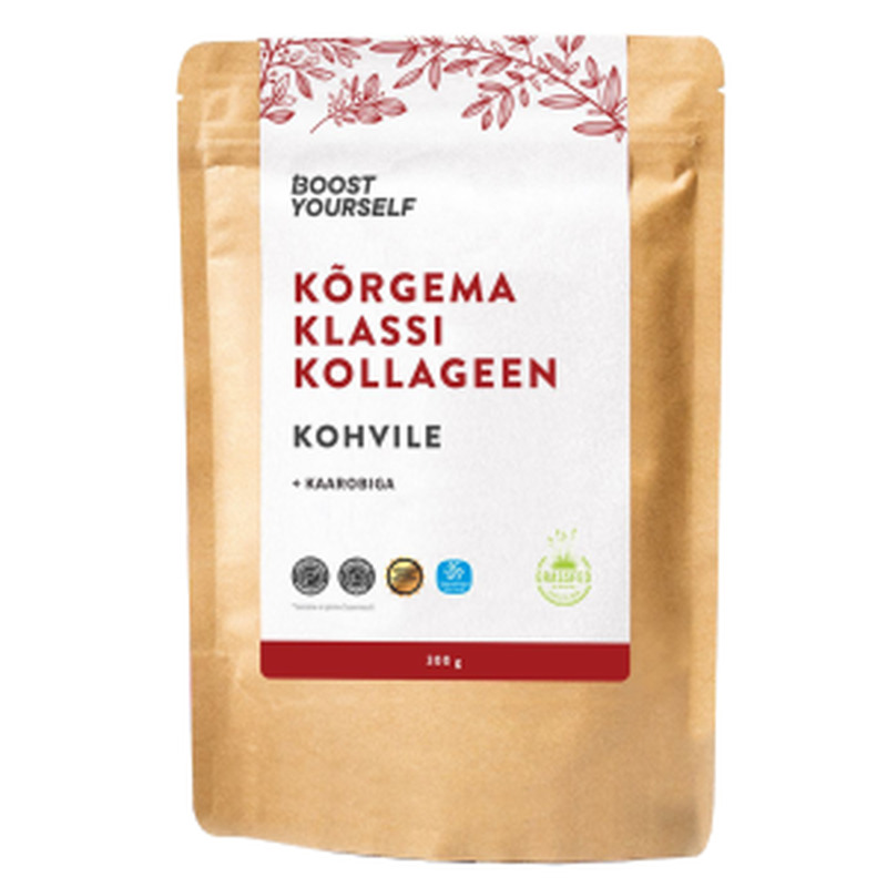 Kõrgema klassi kollageen kohvile kaarobiga, BOOST YOURSELF, 300 g