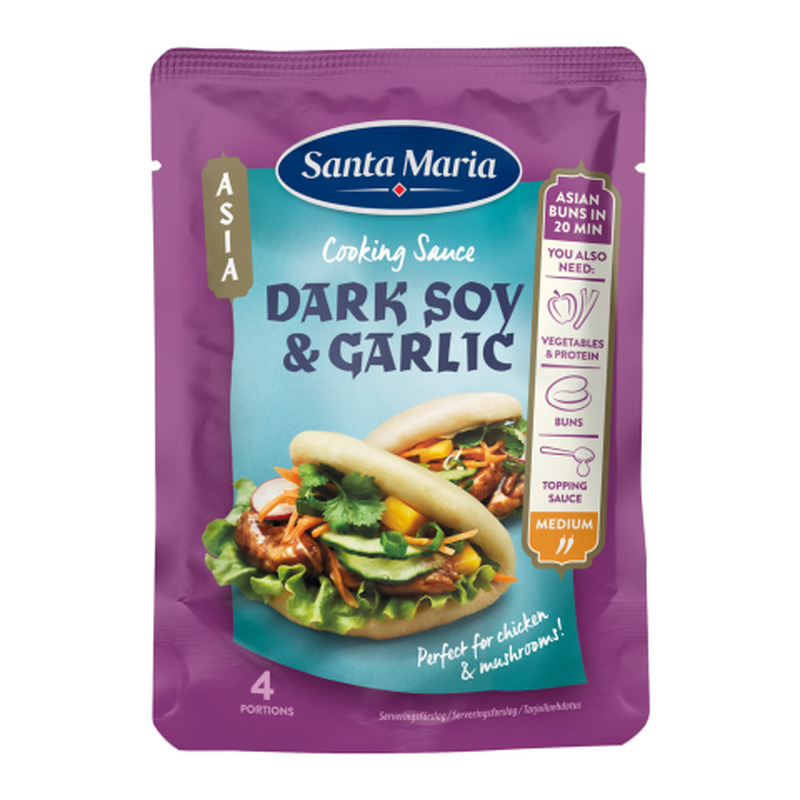 Vokikaste tumeda soja ja küüslaugu Santa Maria 100g