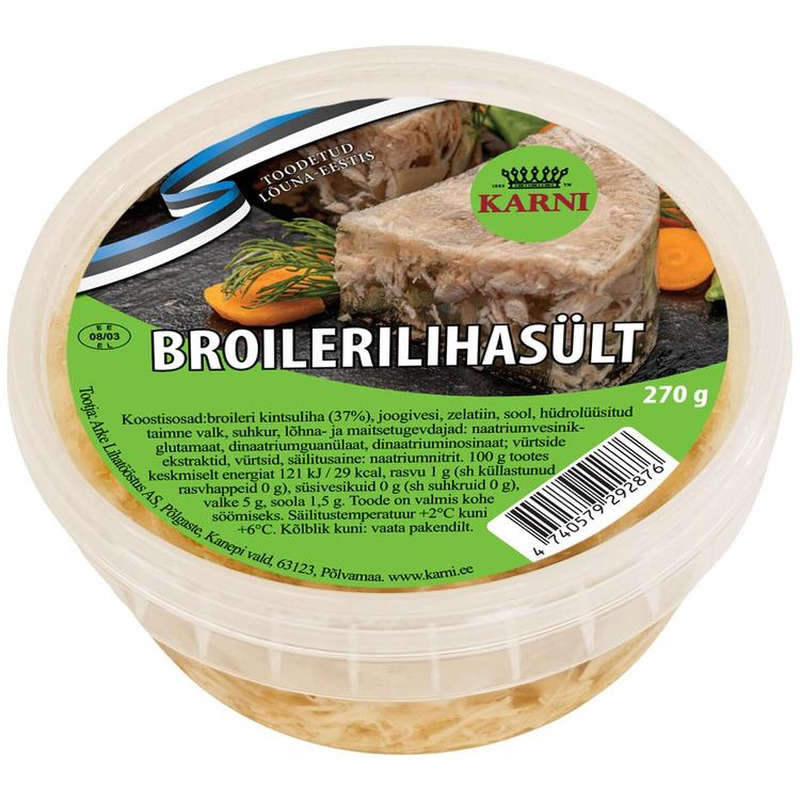 Karni Broilerilihasült, 270 G