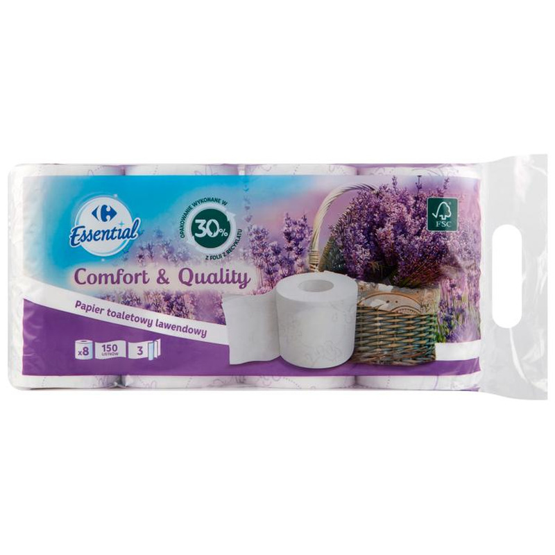 Wc-paber lavendel 3-kihiline 8tk