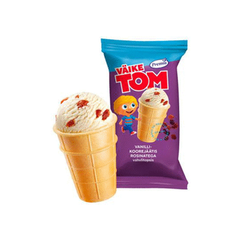 Jäätis vanilje-rosin. VÄIKE TOM 70g