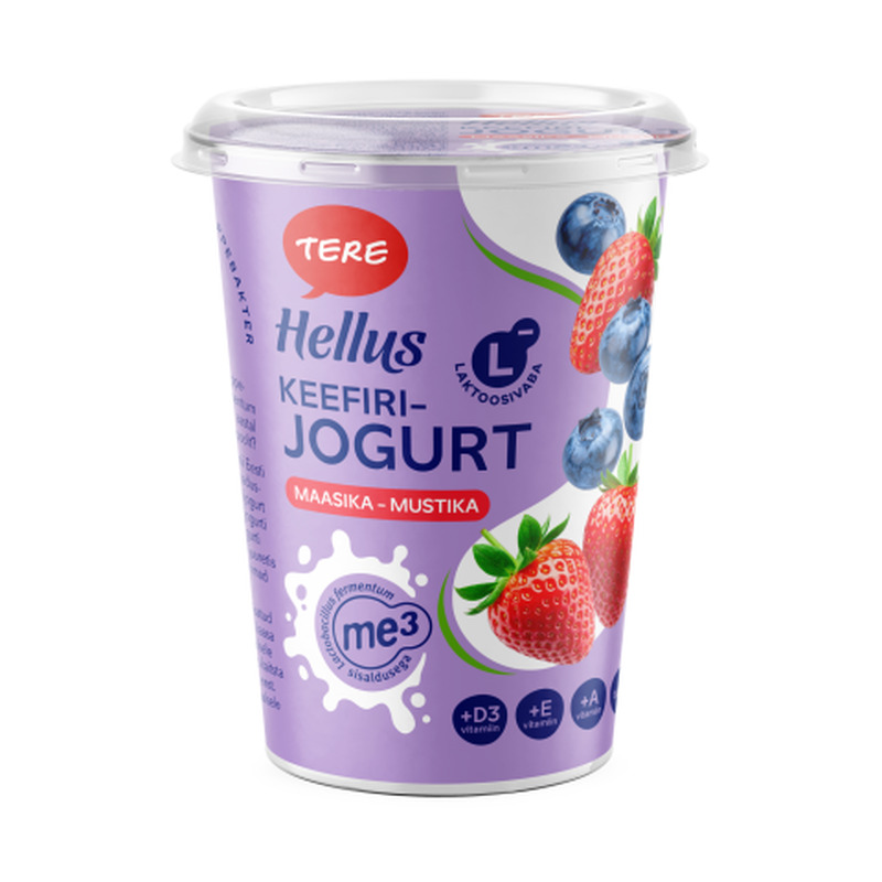 Keefirijogurt ME-3 maasika-mustika Hellus 380g