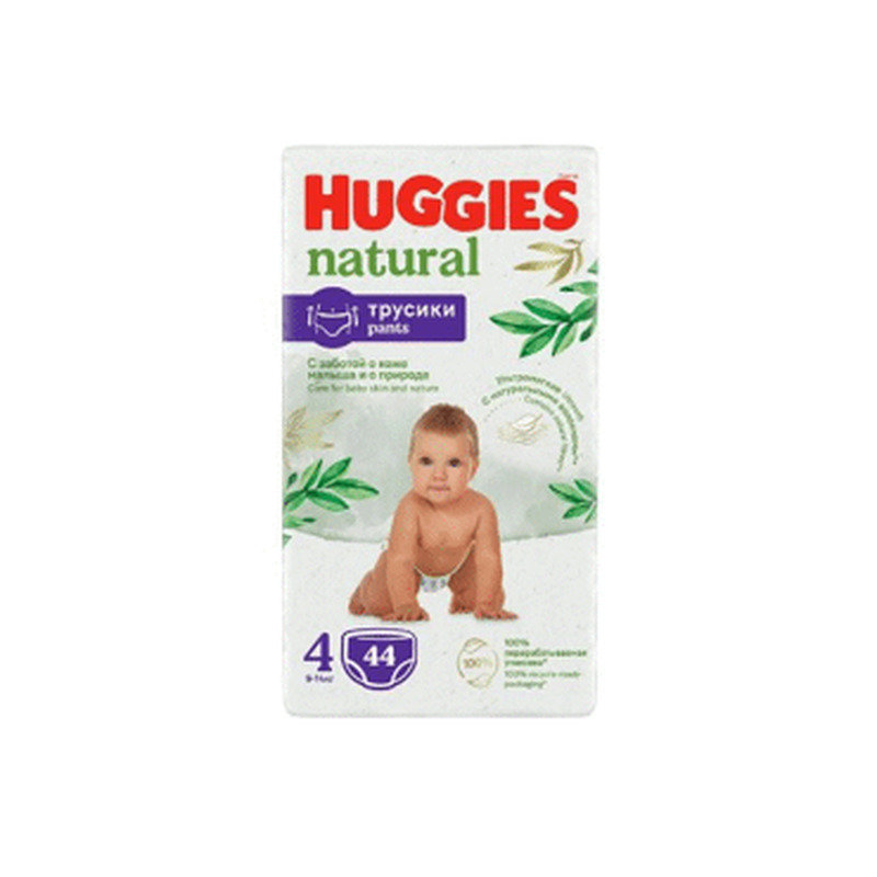 Püksmähkmed HUGGIES Natural 4 9-14kg44tk