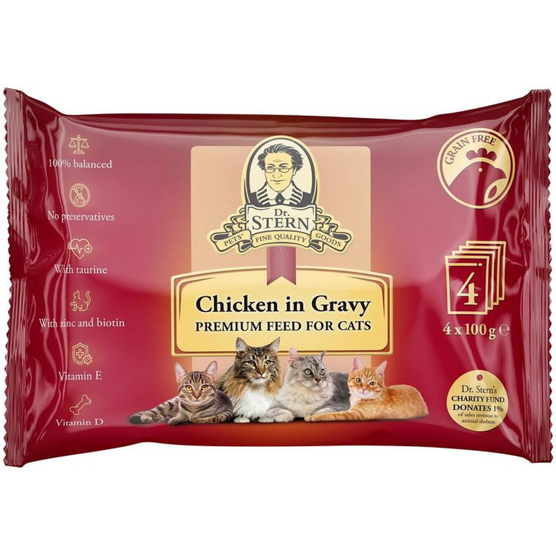 Dr.Stern 4 pack Premium kassieine kanaliha kastmes 4*100g