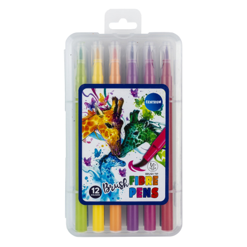 Pintsel-viltpliiatsid Centrum 12 värvi