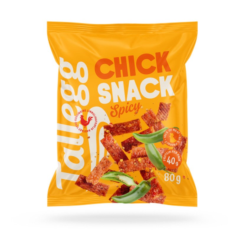 Kanasnäkk Chick Snack Spicy Tallegg 80g