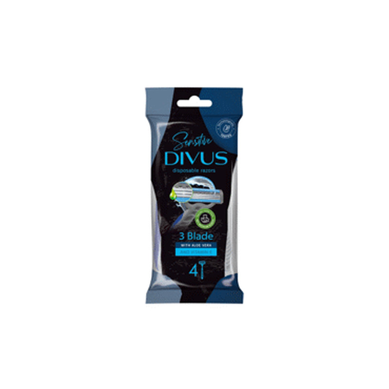 Raseerijad DIVUS Men Vit.E&Aloe Vera 4tk