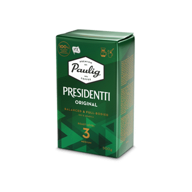 Jahvatatud kohv Presidentti PAULIG 500g