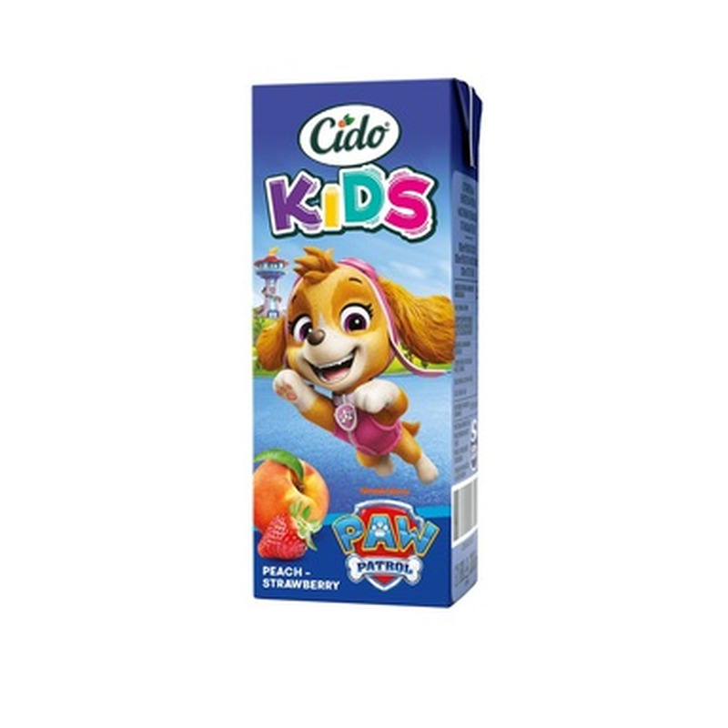 CIDO KIDS Virsiku-maasikamaits. mahlajook 200ml (kõrrejook)