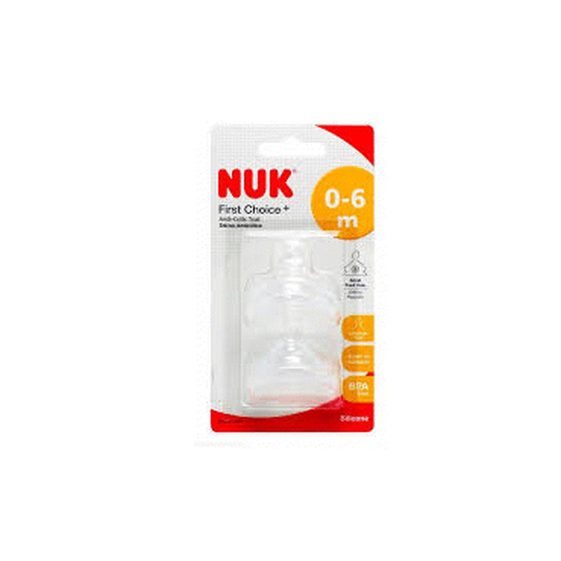 Pudelilutt NUK silikoon S 0-6k,2tk
