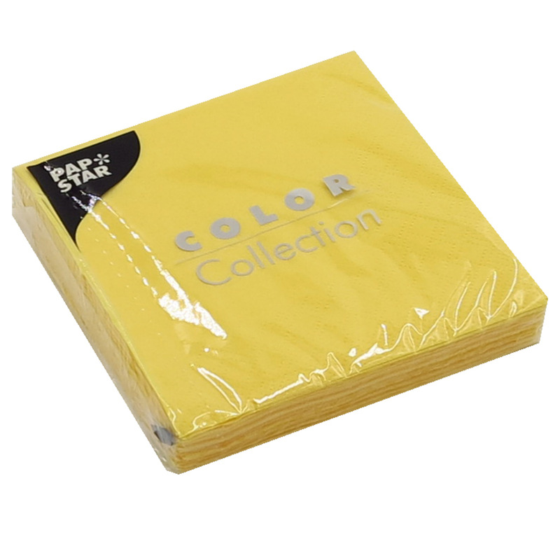 PAPSTAR Salvrätikud 24x24cm 20tk (3 kihiline,kollane)