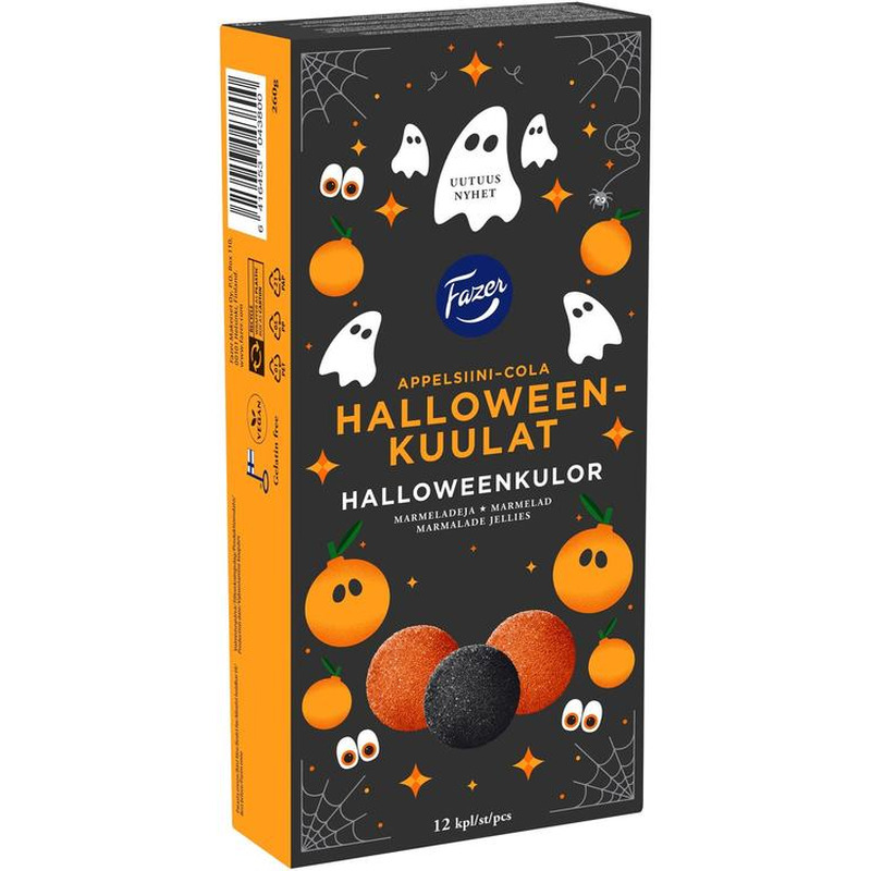 Fazer Halloweeni marmelaadikuulid karbis 260g