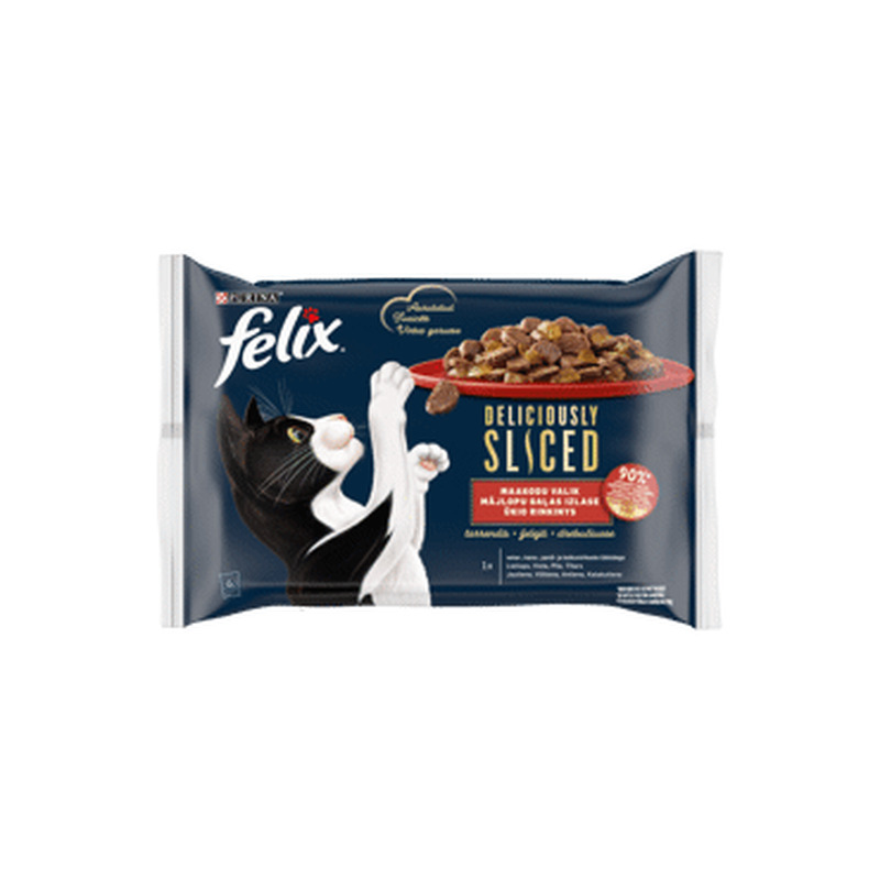 Kiisueine Delic.Sliced FELIX Liha 4x80g