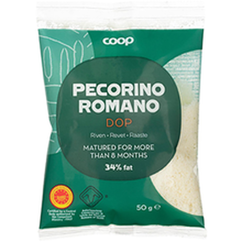 Coop Pecorino Romano riivjuust KPN, 34% rasva, 50g