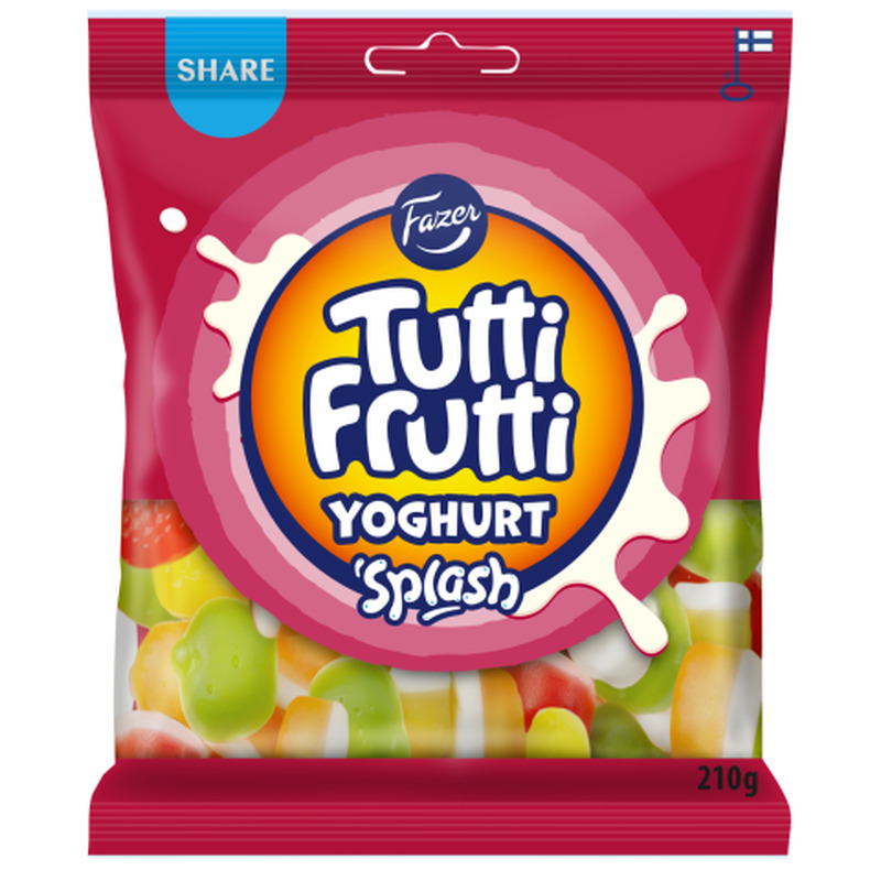 Kummikommid Yoghurt Splash Tutti Frutti 210g