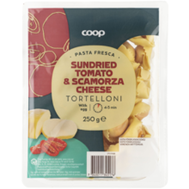 Päikesekuivatatud tomati ja juustu tortelliinid 250 g