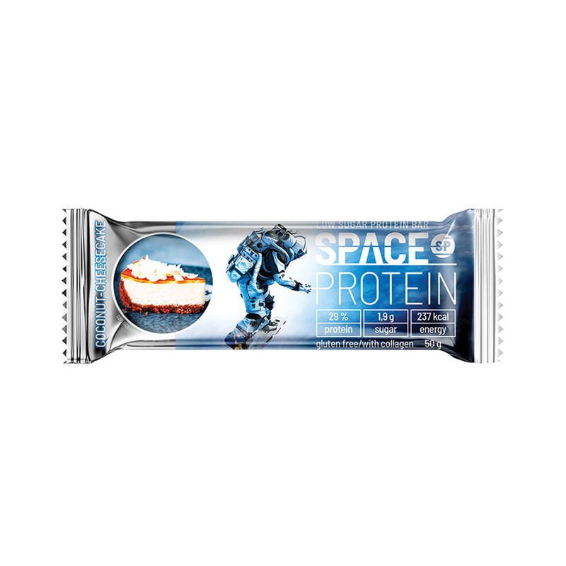 SPACE PROTEIN Kookose-Juustukoogi proteiinibatoon kaetud piimašokolaadiga. 50g