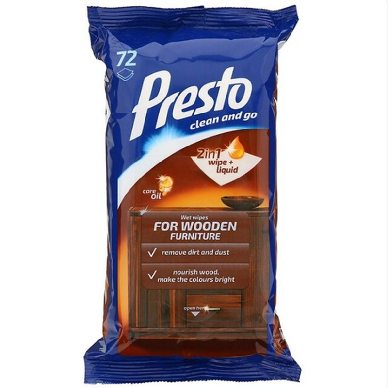 Puhastuslapid mööblile, PRESTO, 72 tk
