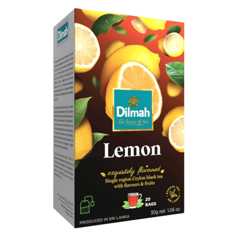 Tee must sidrunimaitseline Dilmah niidiga kotis 20x1,5g